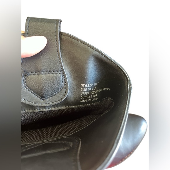 Charles Albert Modern Western Cowgirl Boots Pull Up Low Heel Mid-Calf Boots Sz10 - Picture 11 of 12